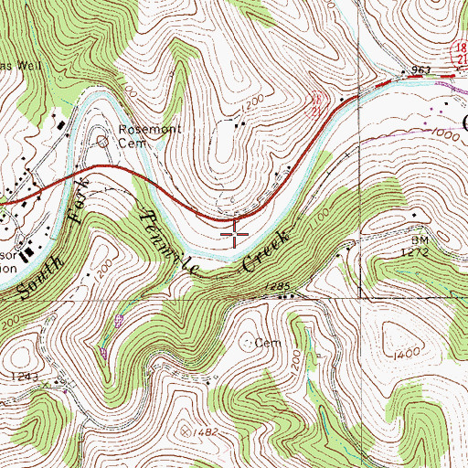 Topographic Map of Clinton, PA
