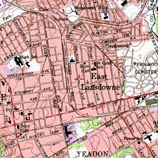 Topographic Map of Pattonville, PA