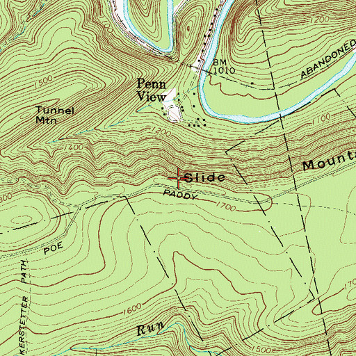 Topographic Map of Penns View, PA