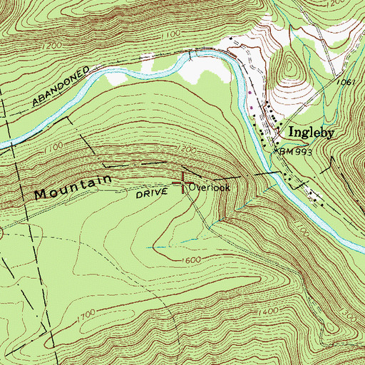 Topographic Map of Ingleby, PA