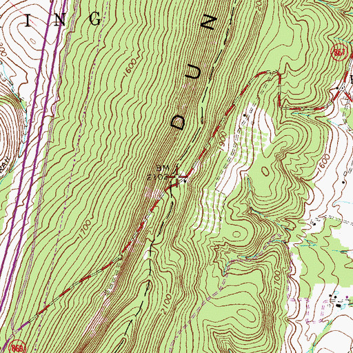 Topographic Map of Shaefer Overlook, PA