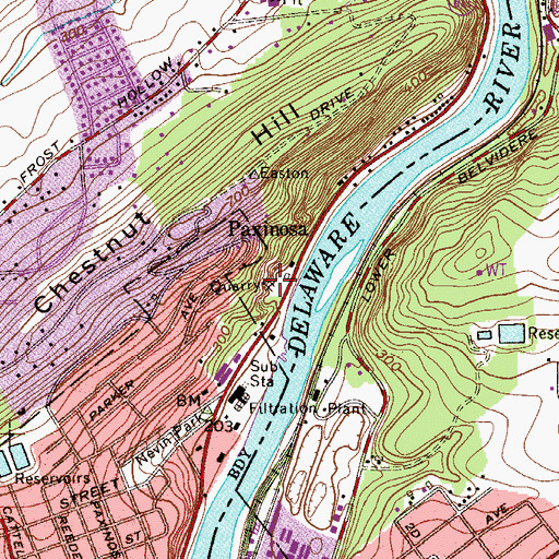 Topographic Map of Williams Quarry, PA