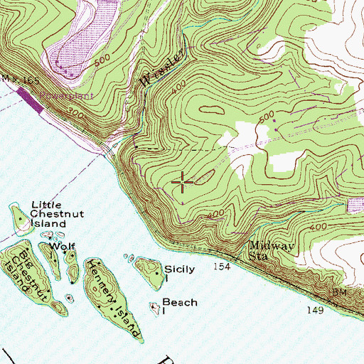 Topographic Map of Susquehannock Overlook, PA