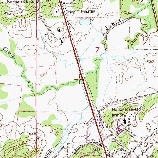 Topographic Map of Irondale Branch, AL