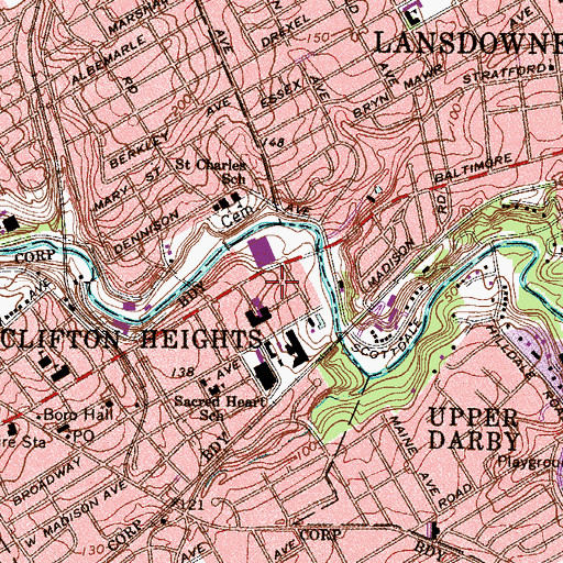 Topographic Map of Kelleyville, PA