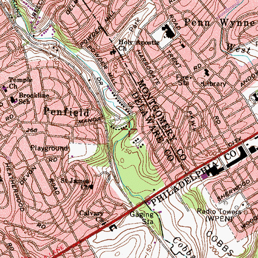 Topographic Map of Clinton Mills, PA