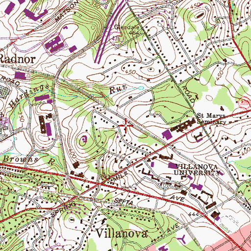 Topographic Map of Upton Station, PA