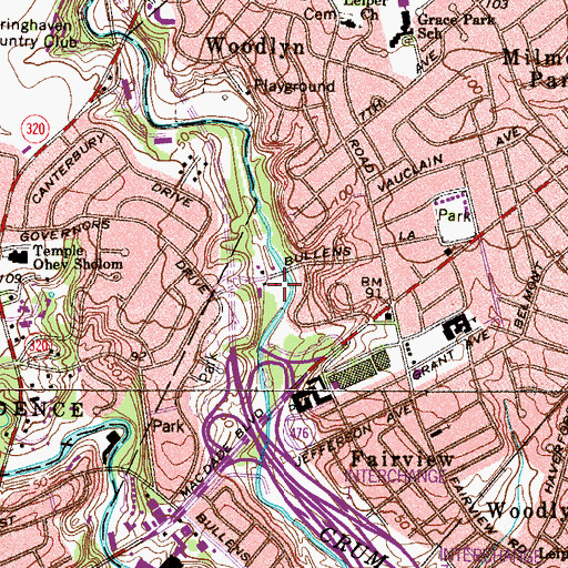 Topographic Map of Lapidea, PA