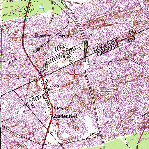 Topographic Map of Yorktown, PA