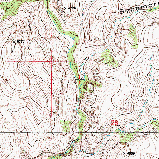Topographic Map of Sycamore Canyon, AZ