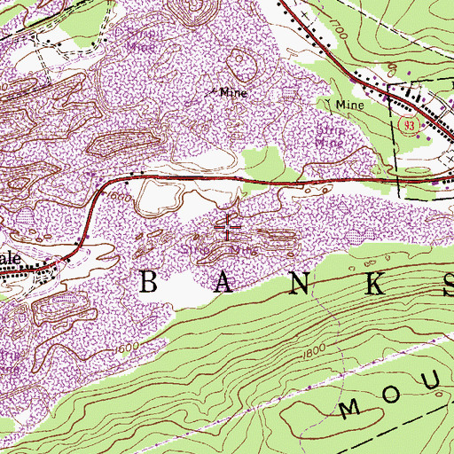 Topographic Map of Coolstown, PA