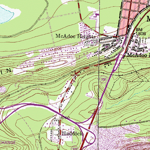 Topographic Map of Silver Brook Junction, PA