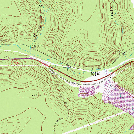 Topographic Map of Scahonda, PA