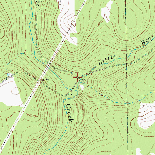 Topographic Map of Bear Creek, PA