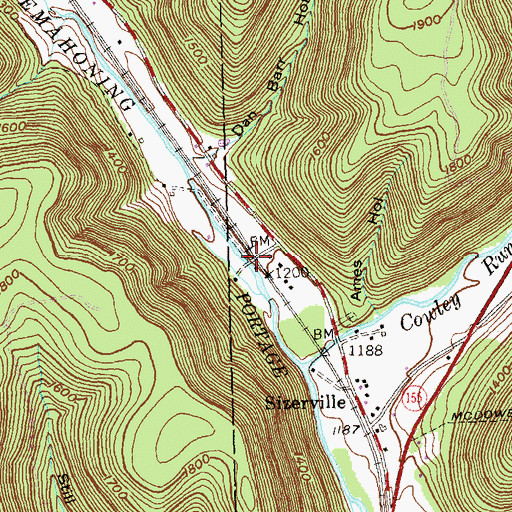 Topographic Map of Shippen Station, PA