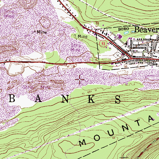 Topographic Map of Old Mill Dam, PA
