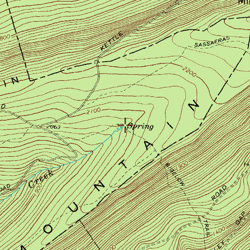 Topographic Map of Greenwood Furnace, PA