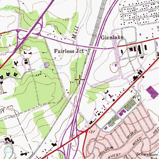 Topographic Map of Flowers Mill, PA