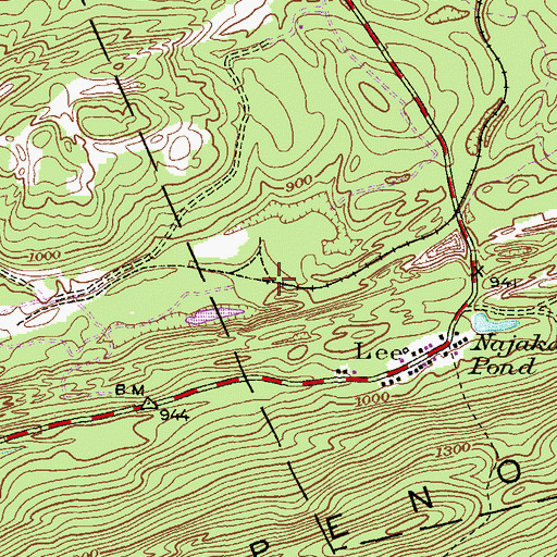 Topographic Map of West End Number 2 Colliery, PA
