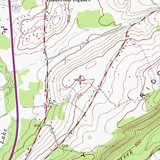 Topographic Map of Hamilton Hills South, PA