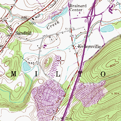 Topographic Map of Fawn Valley Mobile Home Park, PA