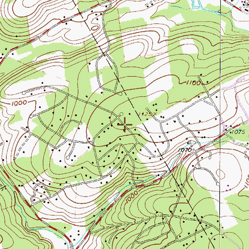 Topographic Map of Robinhood Country Estates, PA