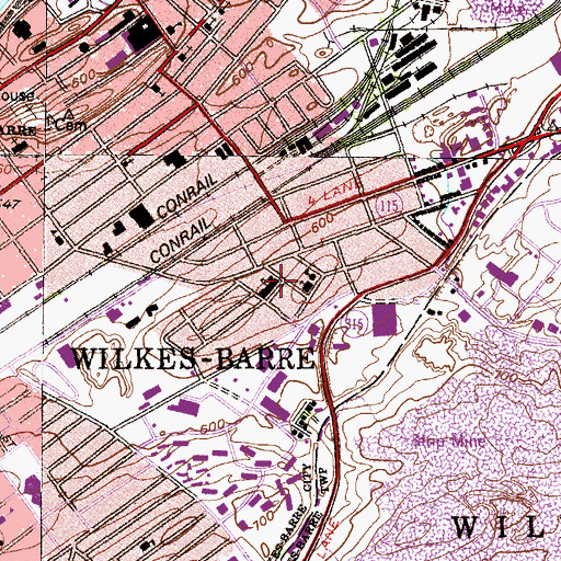 Topographic Map of Macklin Elementary School, PA