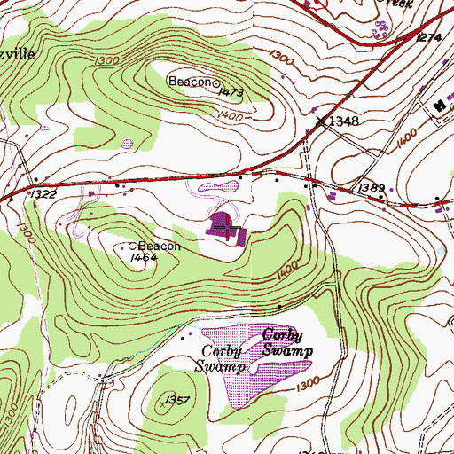 Topographic Map of Newton Ransom Elementary School, PA