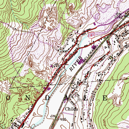 Topographic Map of White Bridge Tunnel, PA