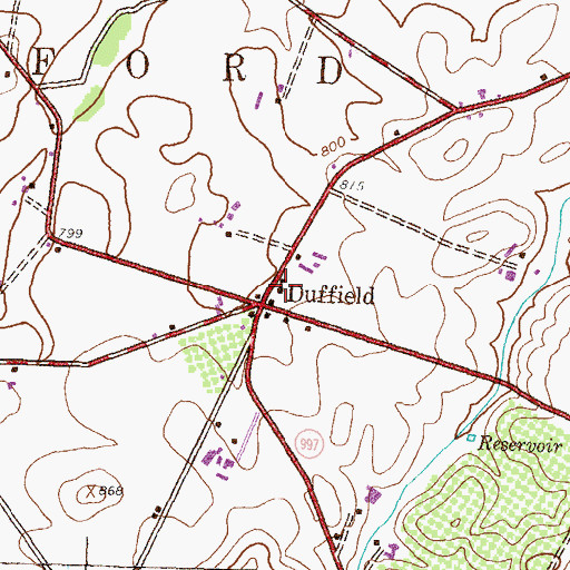 Topographic Map of Duffield Elementary School, PA