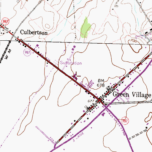 Topographic Map of Grandview Elementary School, PA