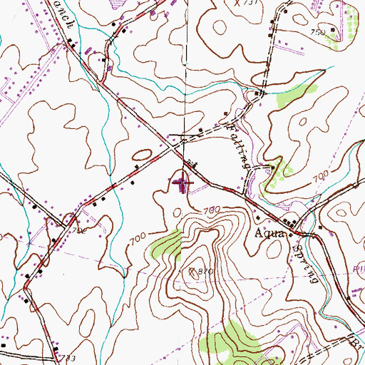 Topographic Map of Falling Spring Elementary School, PA