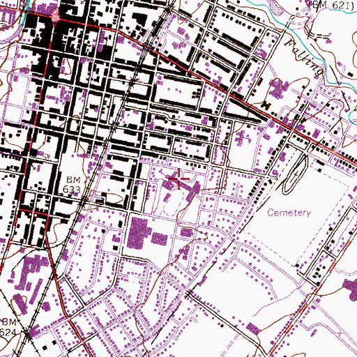 Topographic Map of Chambersburg Area Senior High School, PA