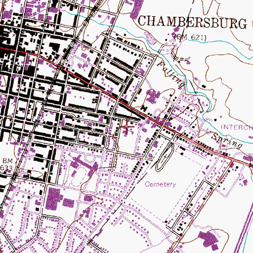 Topographic Map of Andrew Buchanan Elementary School, PA