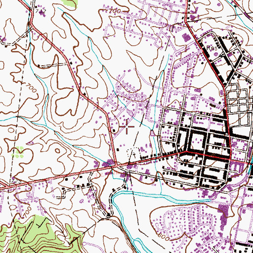 Topographic Map of Portico Elementary School, PA