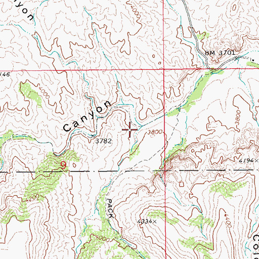 Topographic Map of Sycamore Canyon, AZ