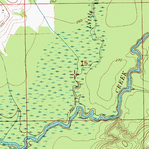 Topographic Map of Ivy Creek, AL