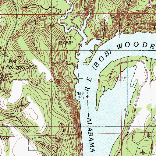 Topographic Map of Ivy Creek, AL