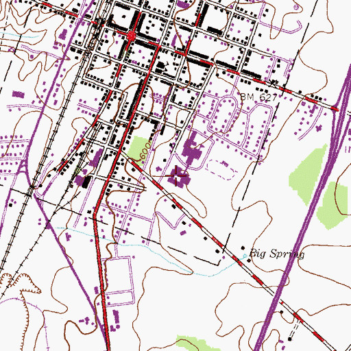 Topographic Map of Greencastle Antrim Middle School, PA