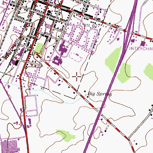 Topographic Map of Greencastle Antrim Elementary School, PA