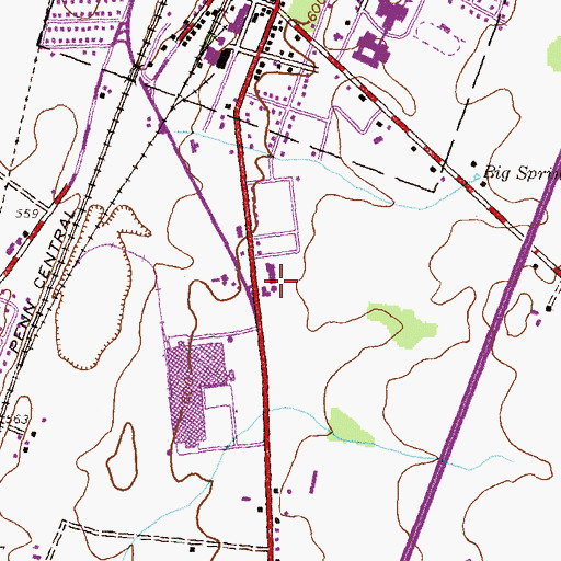 Topographic Map of South Antrim Elementary School, PA