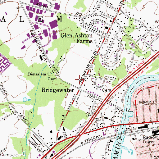 Topographic Map of Russell C Struble Elementary School, PA