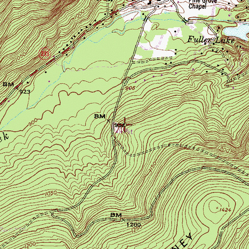 Topographic Map of Tomstown Dolomite Quarry, PA