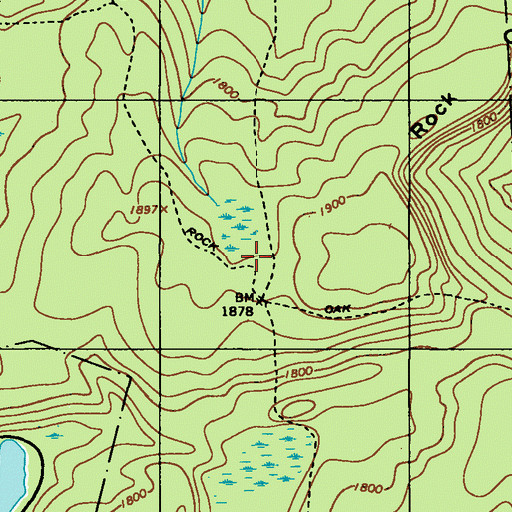 Topographic Map of Rock Oak Trail, PA
