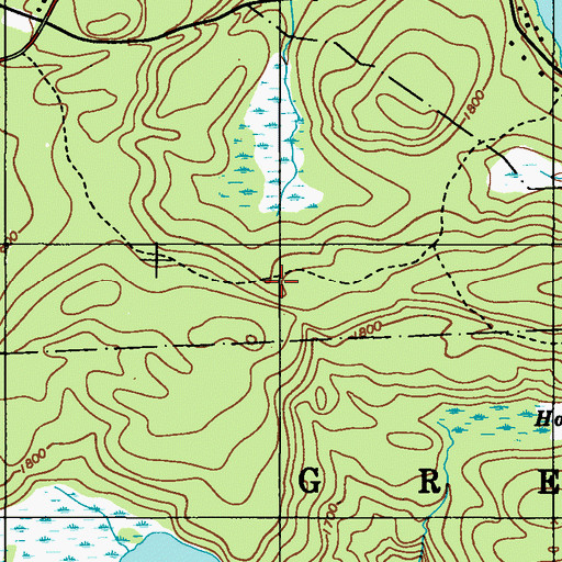 Topographic Map of Burley Inlet Trail, PA