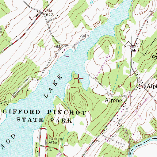 Topographic Map of Boulder Point, PA