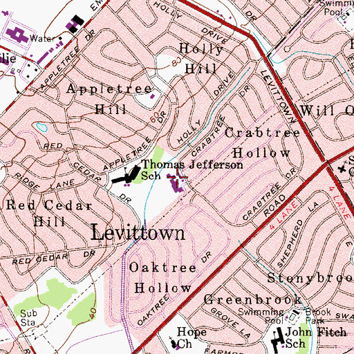 Topographic Map of George Washington Elementary School, PA