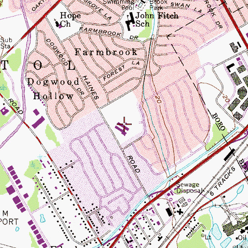 Topographic Map of James Buchanan Elementary School, PA