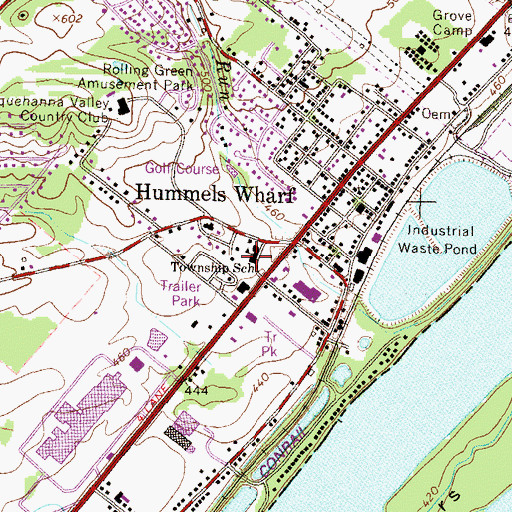 Topographic Map of Monroe Township Elementary School, PA