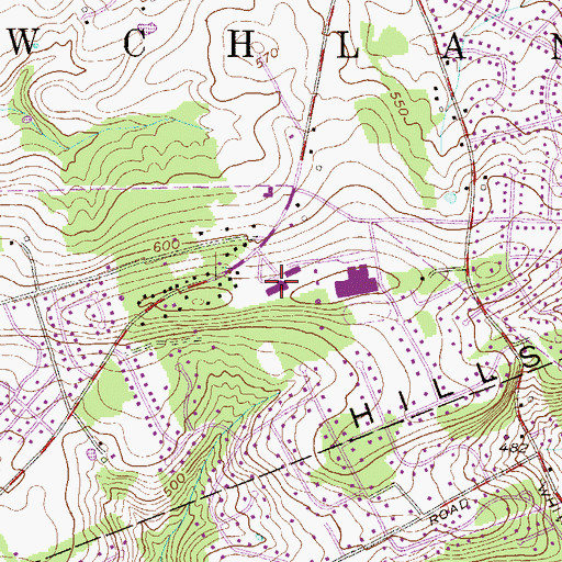 Topographic Map of Lionville Elementary School, PA